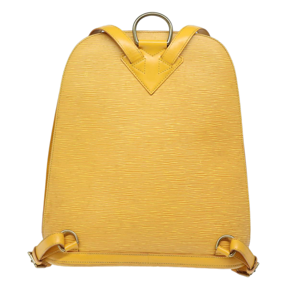Louis Vuitton Gobelins Yellow Leather Backpack Bag (Pre-Owned)