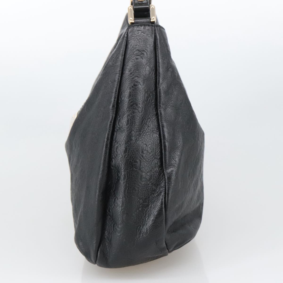 Gucci Guccissima Black Leather Shoulder Bag (Pre-Owned)