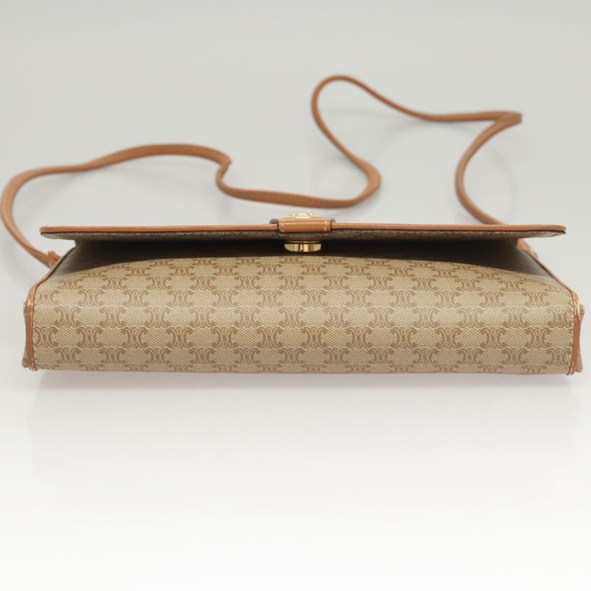 Céline Macadam Beige Canvas Shoulder Bag (Pre-Owned)