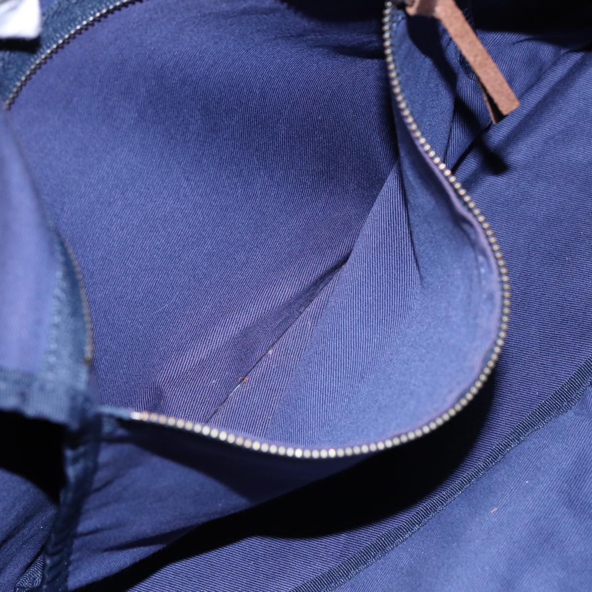 Burberry Plaid Blue Canvas Handbag (Pre-Owned)