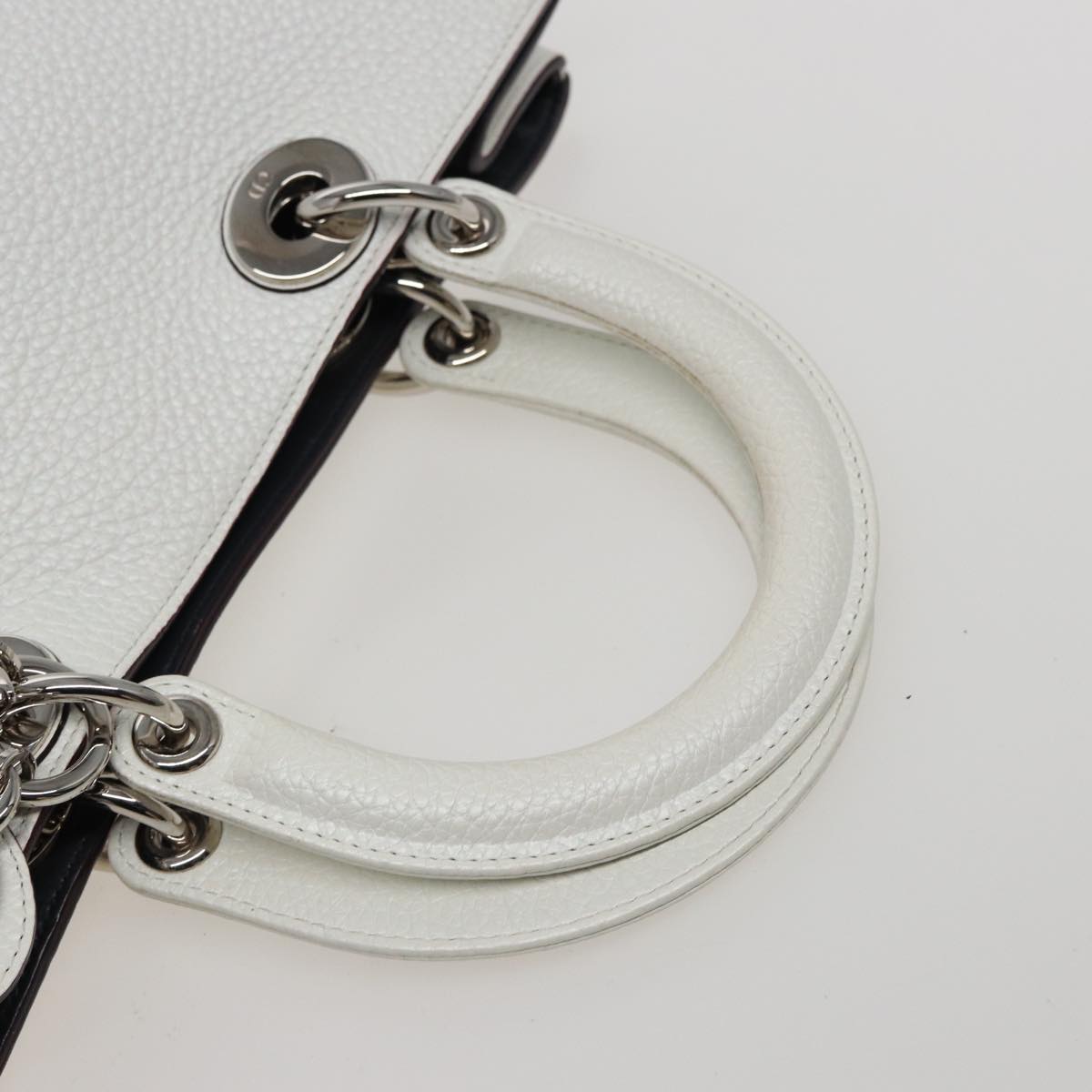 Dior Diorissimo White Leather Handbag (Pre-Owned)