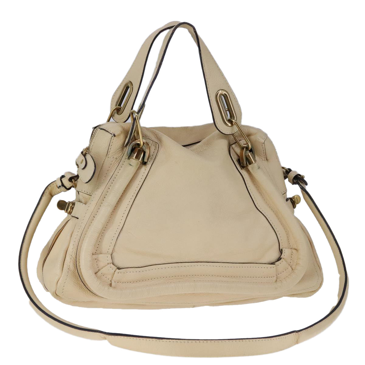 Chloé Paraty Beige Leather Handbag (Pre-Owned)
