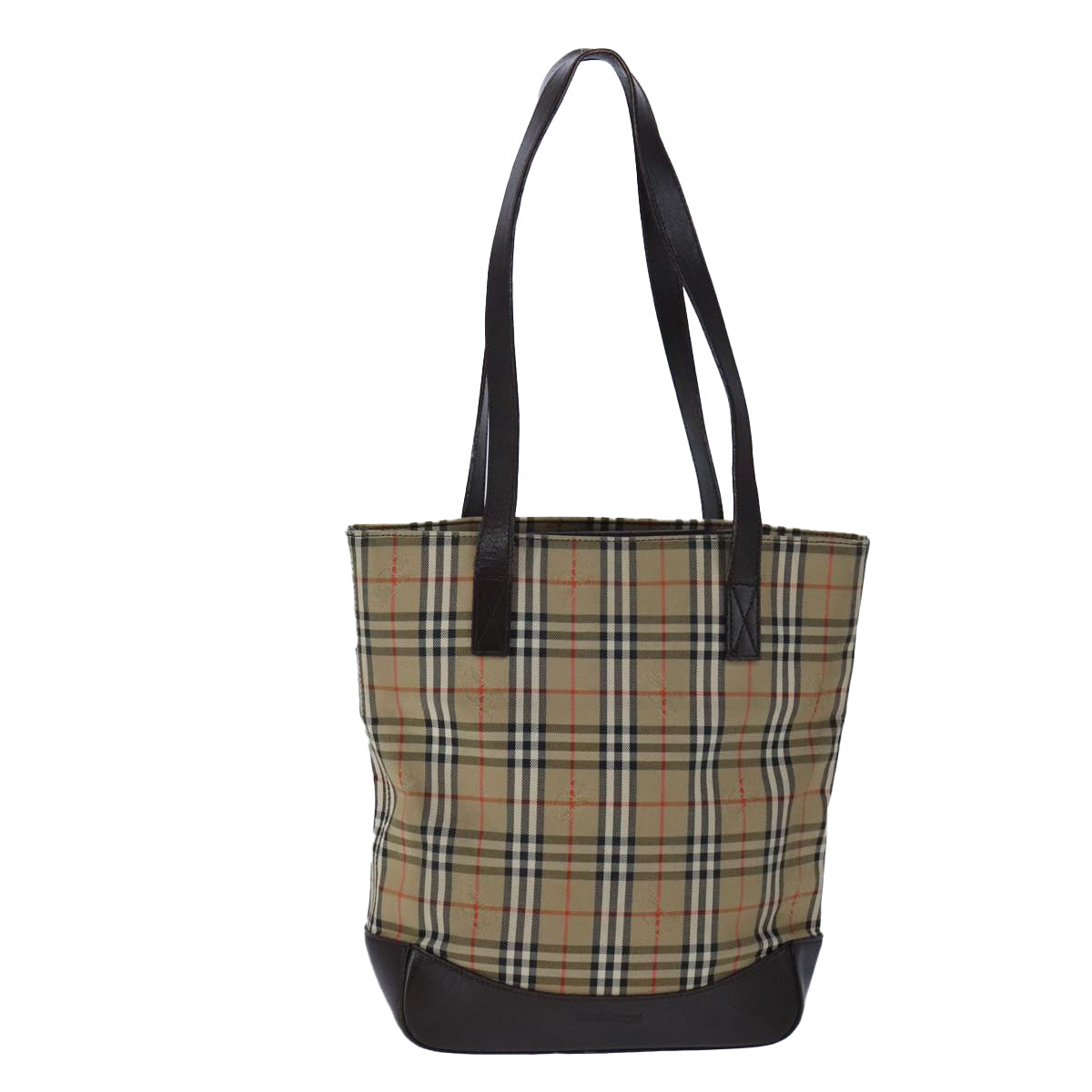 Burberry Nova Check Beige Canvas Tote Bag (Pre-Owned)