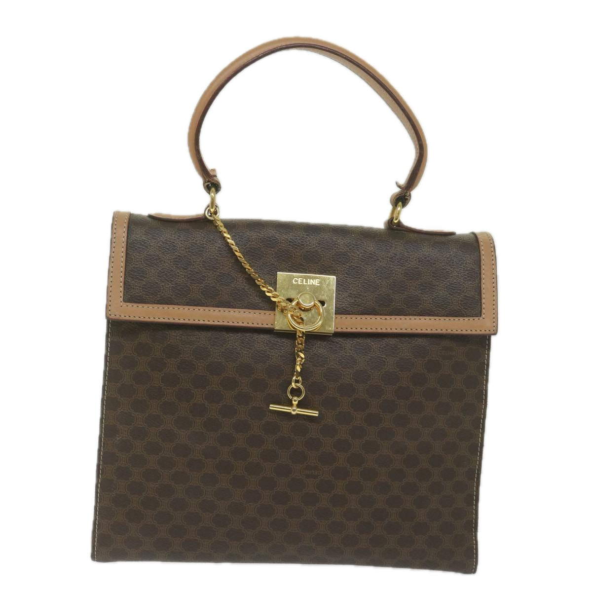 Céline Macadam Brown Canvas Handbag (Pre-Owned)