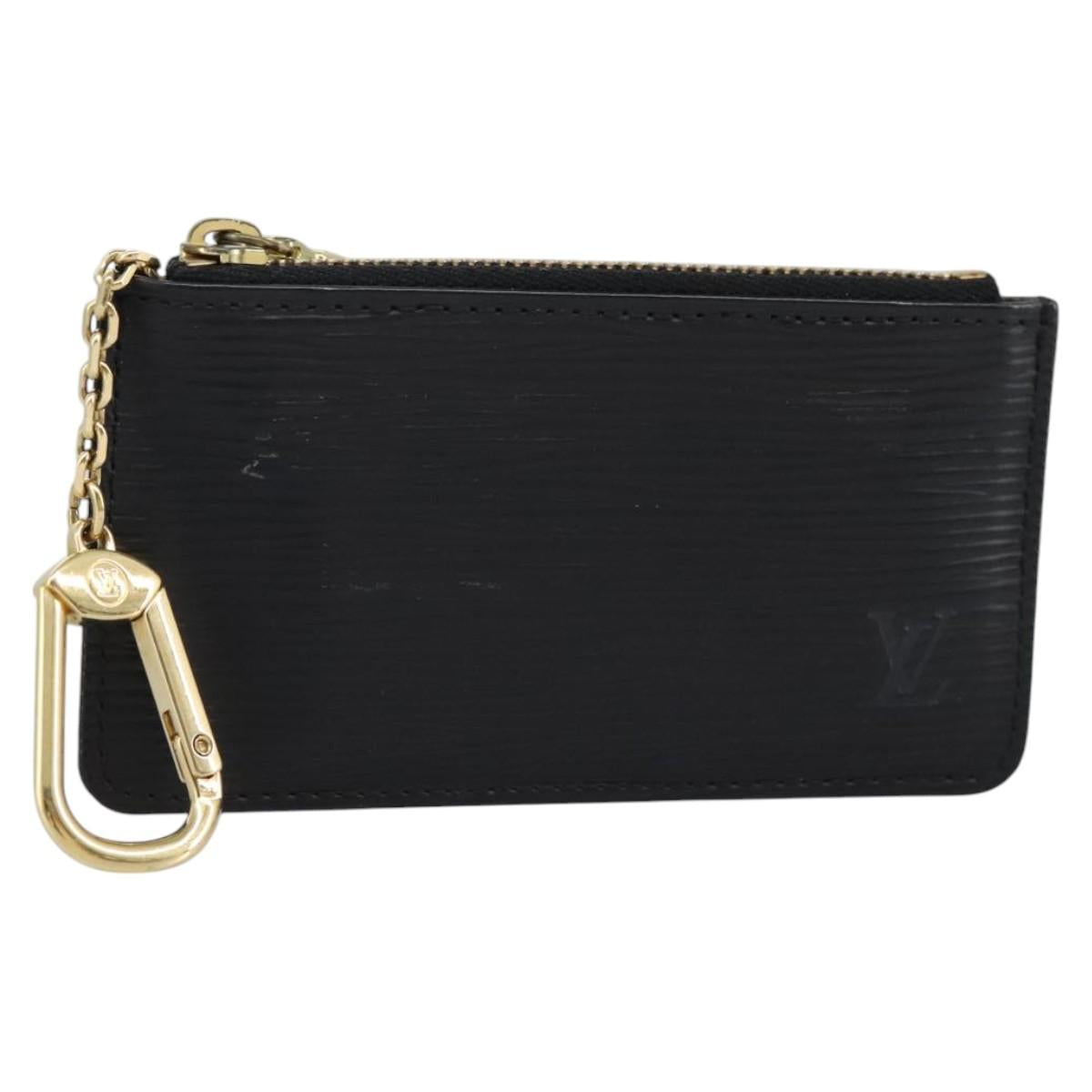Louis Vuitton Pochette Clés Black Leather Wallet  (Pre-Owned)