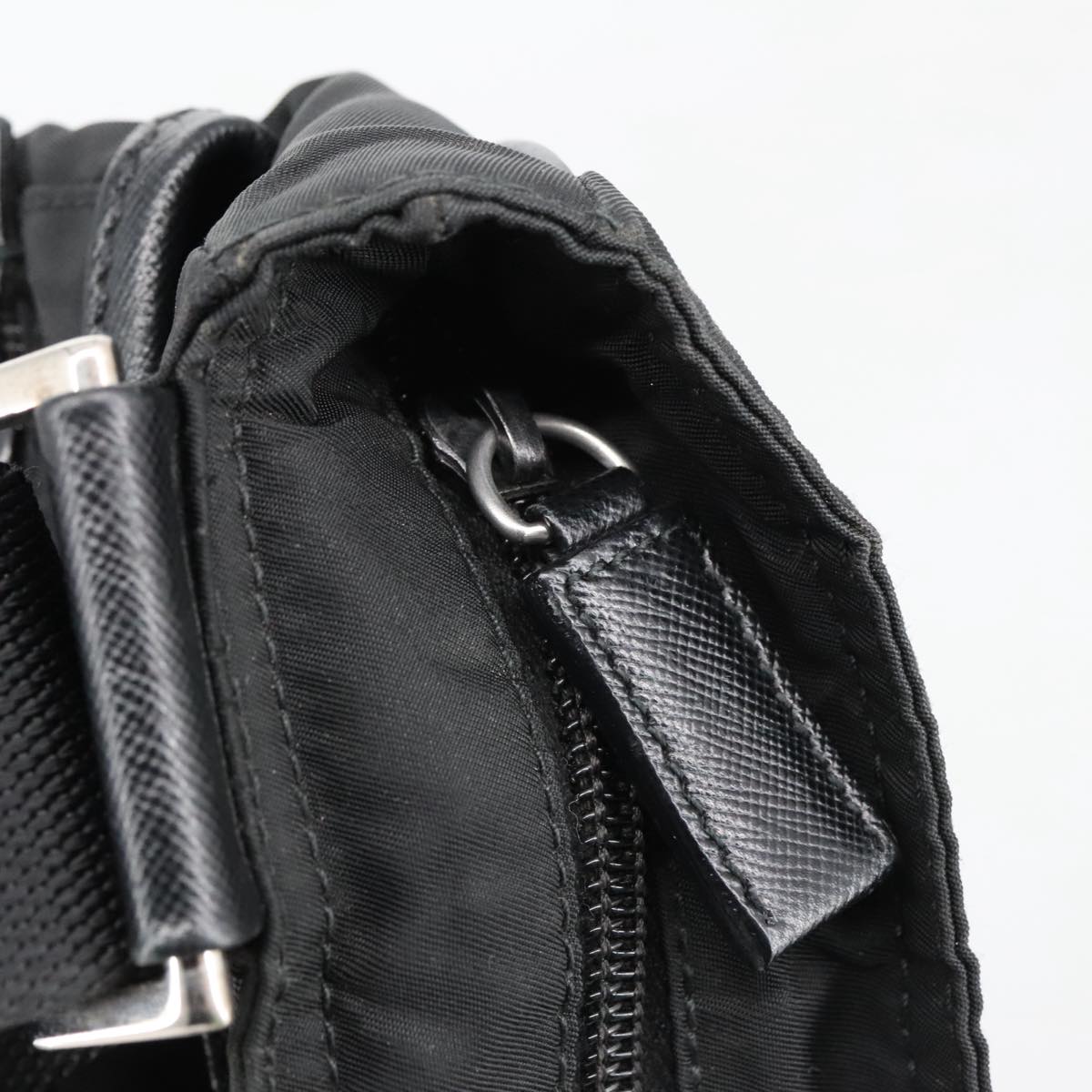 Prada Re-Nylon Black Synthetic Shoulder Bag (Pre-Owned)