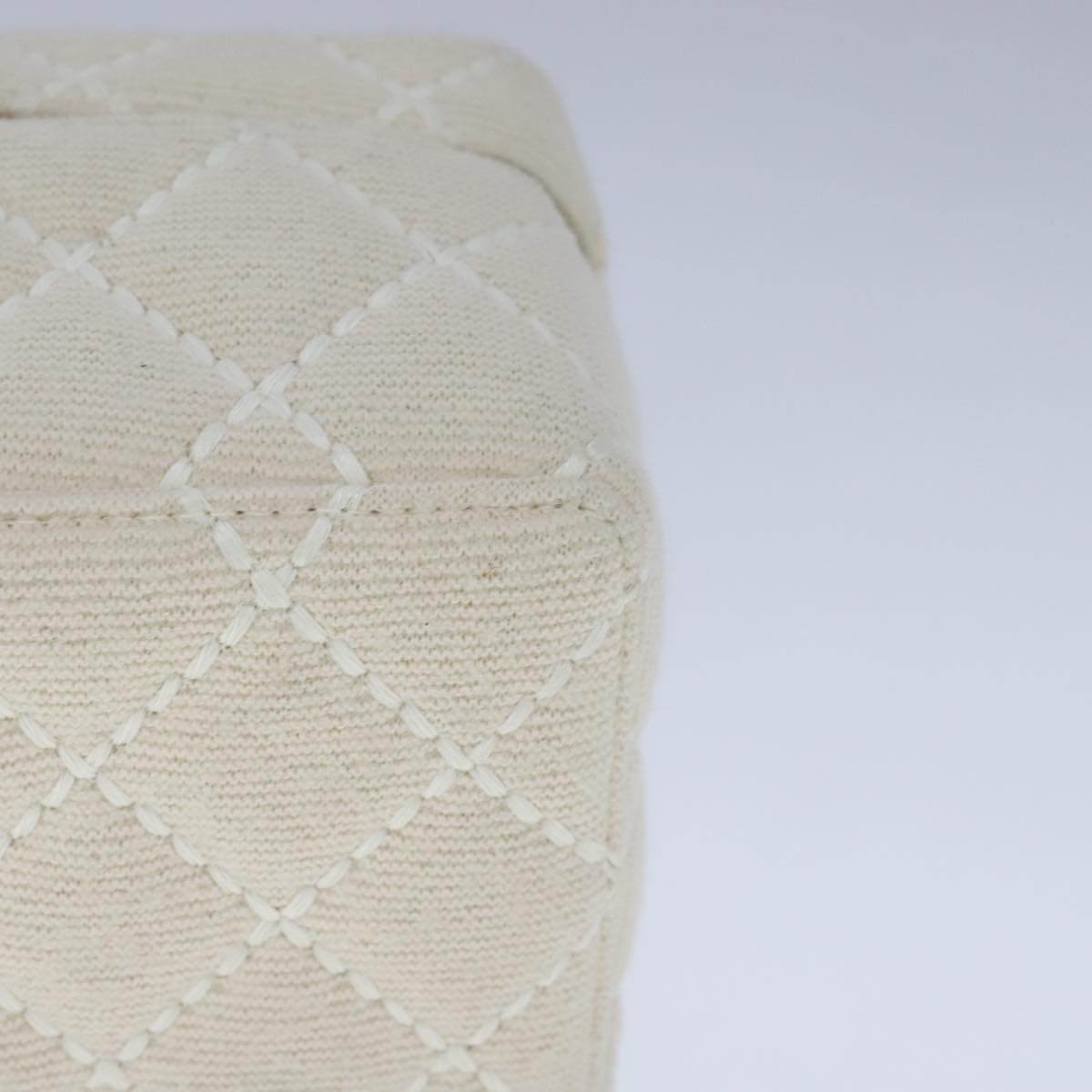 Chanel Vanity Beige Canvas Clutch Bag (Pre-Owned)