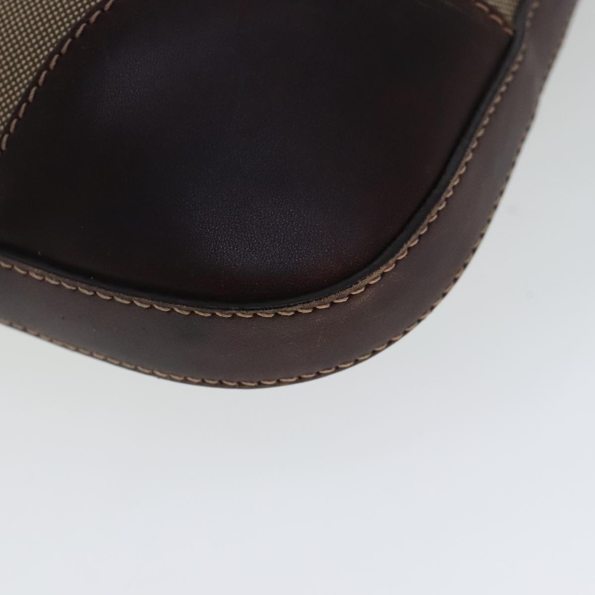 Prada Canapa Beige Canvas Shoulder Bag (Pre-Owned)