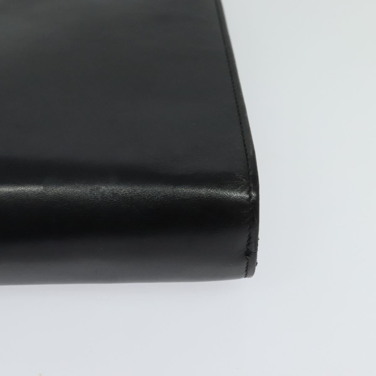 Salvatore Ferragamo Gancini Black Leather Shoulder Bag (Pre-Owned)