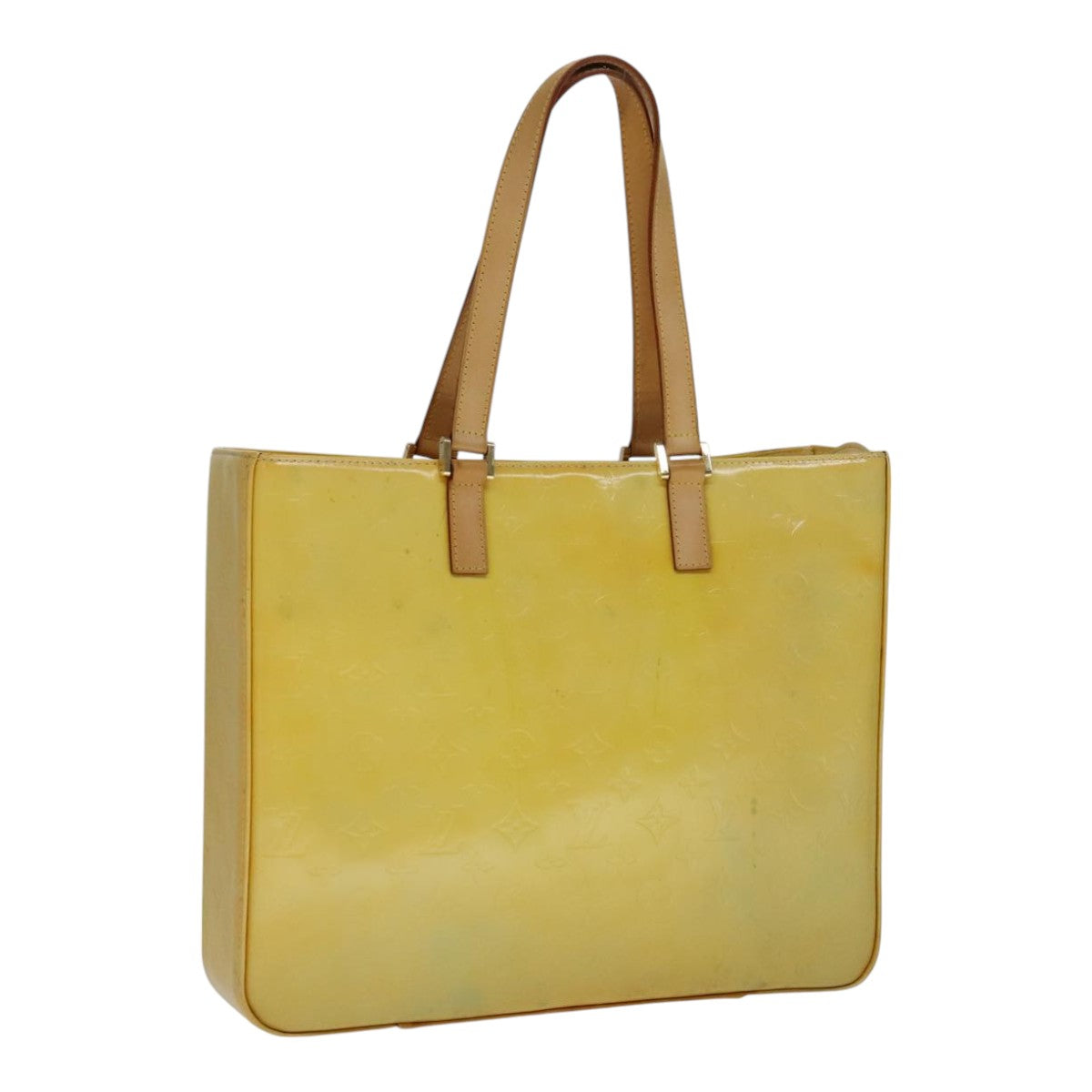 Louis Vuitton Columbus Yellow Patent Leather Tote Bag (Pre-Owned)