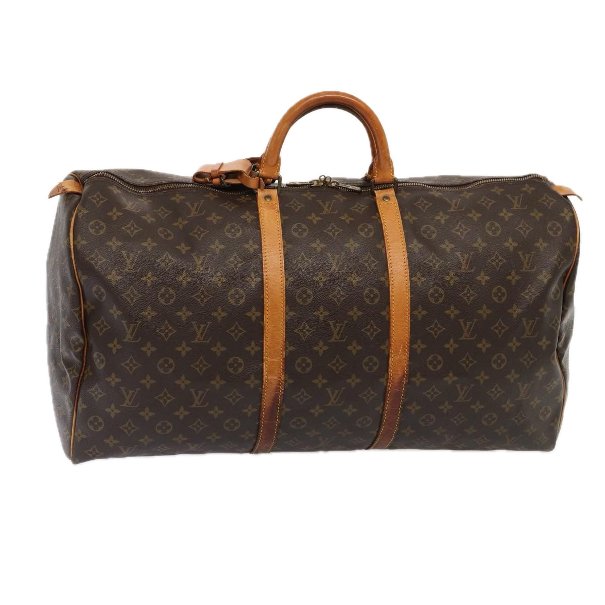 Louis Vuitton Keepall 60 Brown Canvas Travel Bag (Pre-Owned)