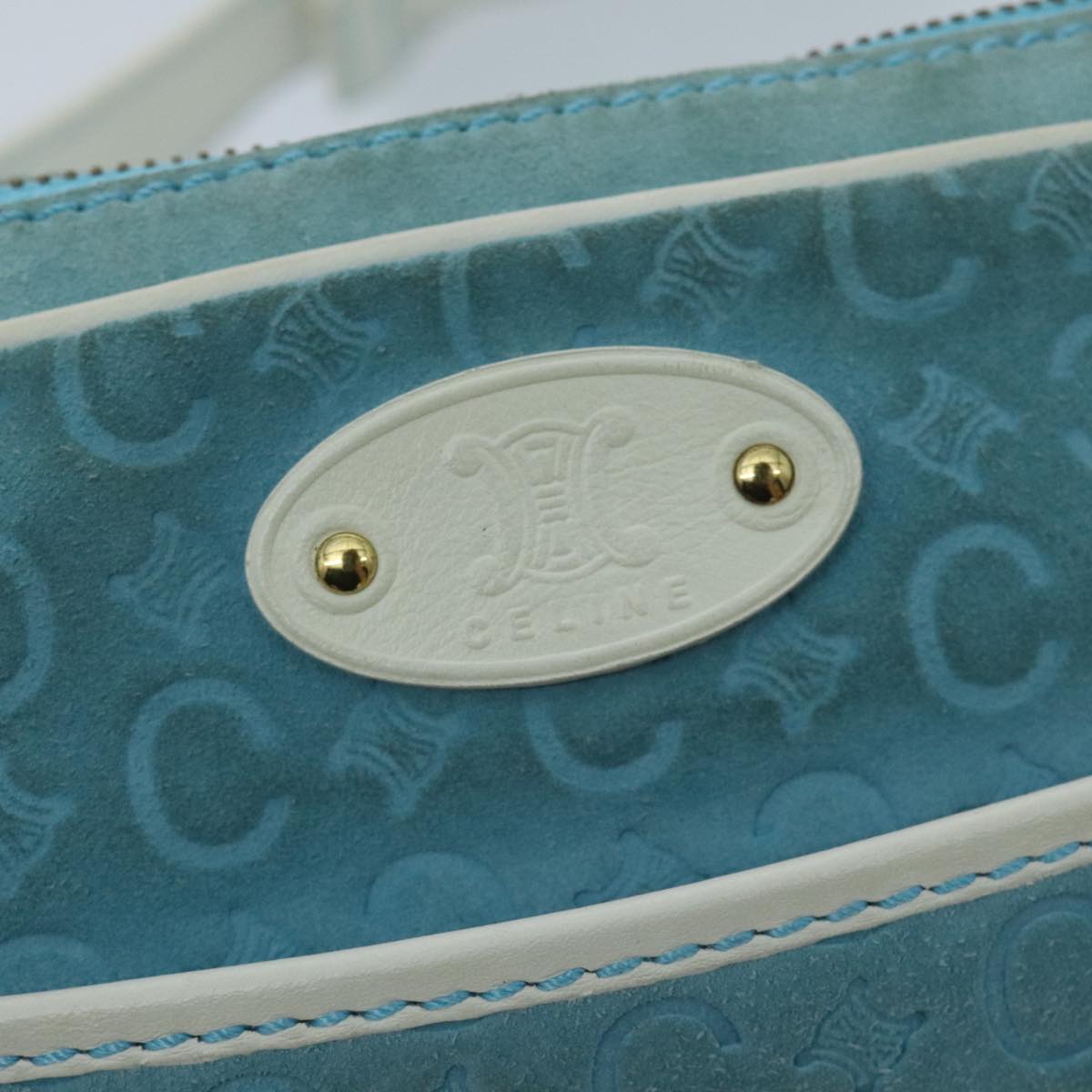 Céline Blue Canvas Shoulder Bag (Pre-Owned)