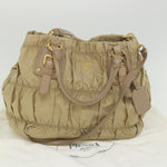Prada Beige Synthetic Handbag (Pre-Owned)