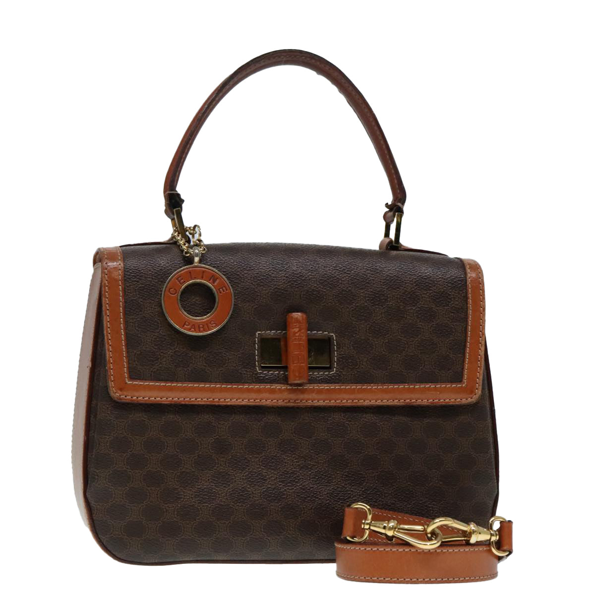 Céline Brown Canvas Handbag (Pre-Owned)