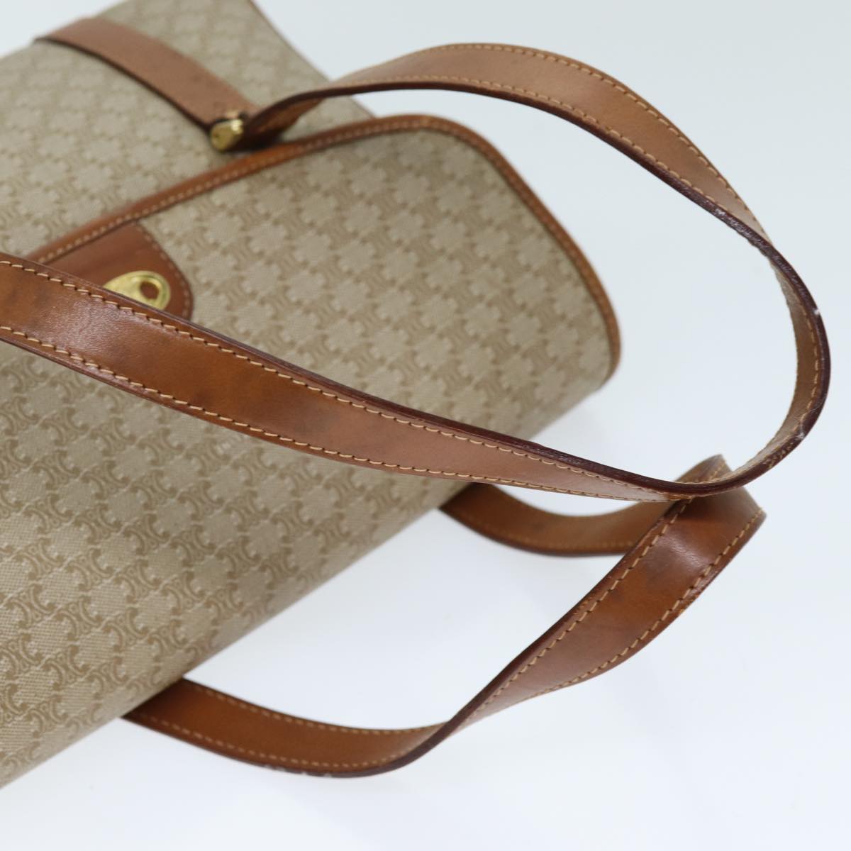 Céline Macadam Beige Canvas Shoulder Bag (Pre-Owned)