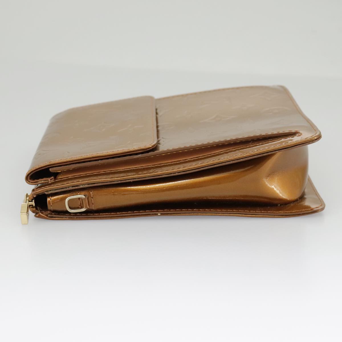 Louis Vuitton Mott Brown Patent Leather Clutch Bag (Pre-Owned)