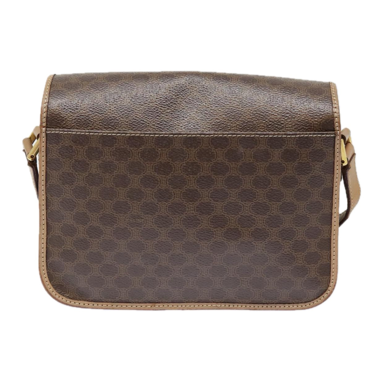 Céline Macadam Brown Canvas Shoulder Bag (Pre-Owned)