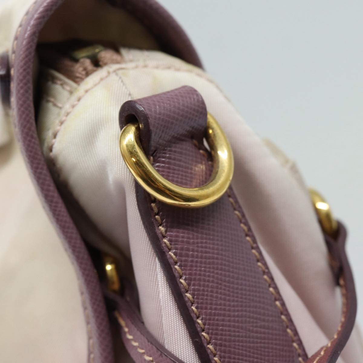 Prada Tessuto Pink Synthetic Shoulder Bag (Pre-Owned)