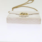 Gucci Gg Marmont White Leather Shoulder Bag (Pre-Owned)