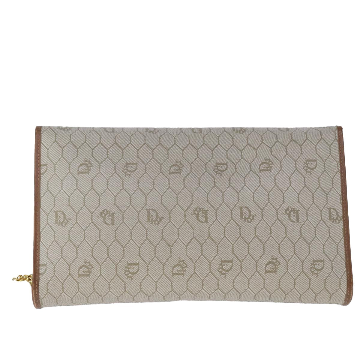 Dior Honeycomb Beige Canvas Shoulder Bag (Pre-Owned)