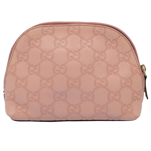 Gucci Guccissima Pink Canvas Clutch Bag (Pre-Owned)