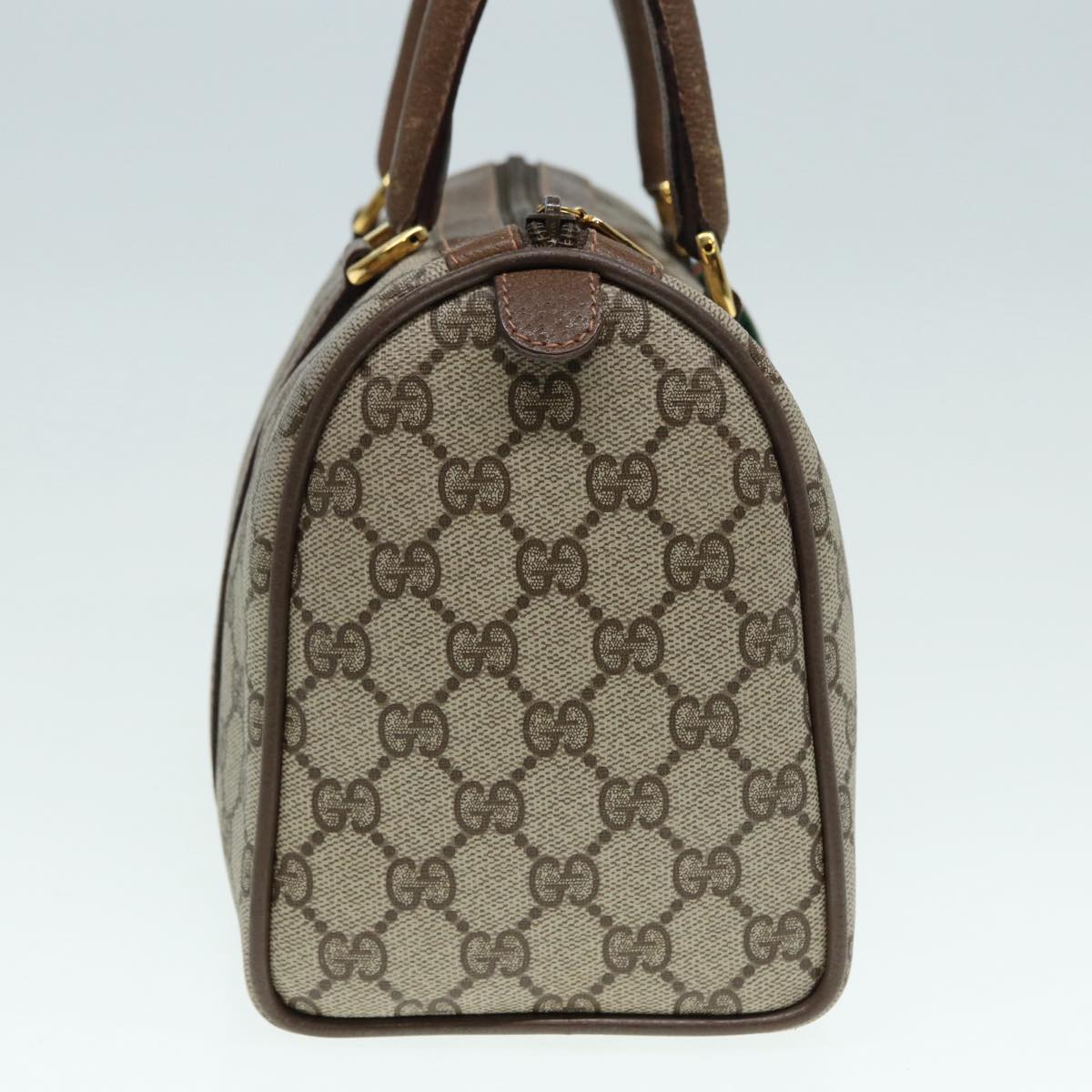 Gucci Boston Beige Canvas Travel Bag (Pre-Owned)