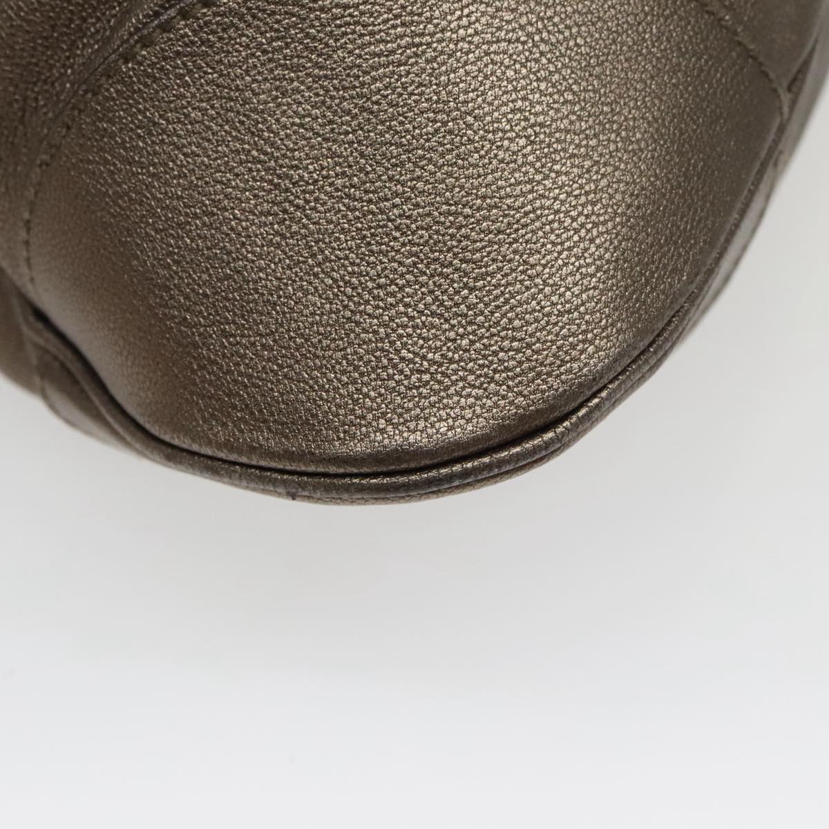Salvatore Ferragamo Gancini Silver Leather Shopper Bag (Pre-Owned)