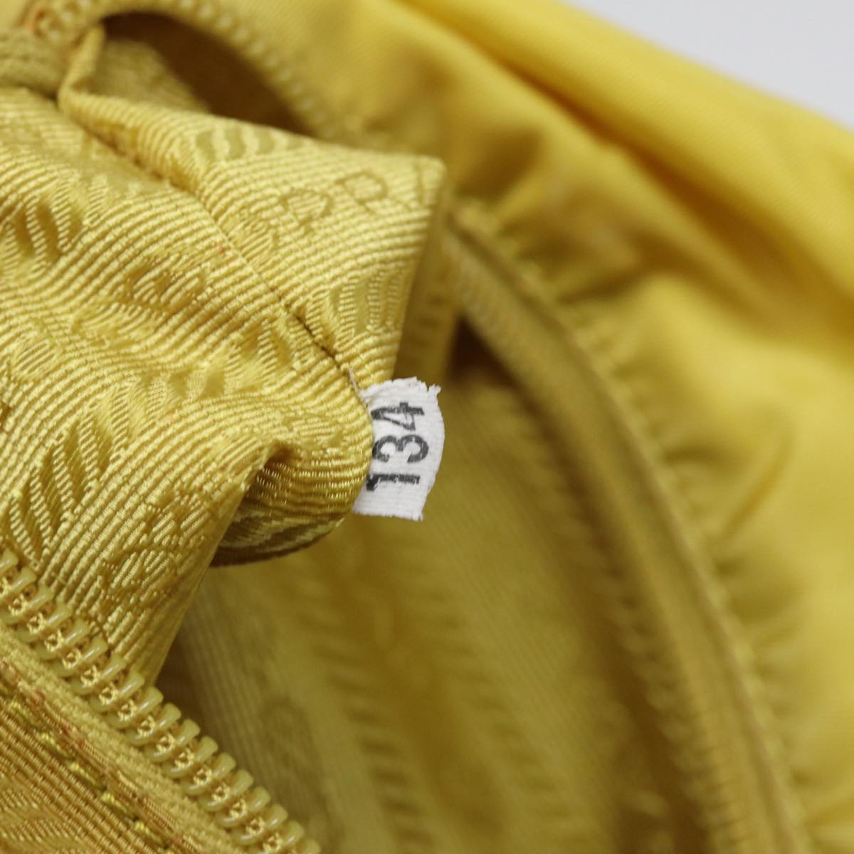 Prada Tessuto Yellow Synthetic Shoulder Bag (Pre-Owned)