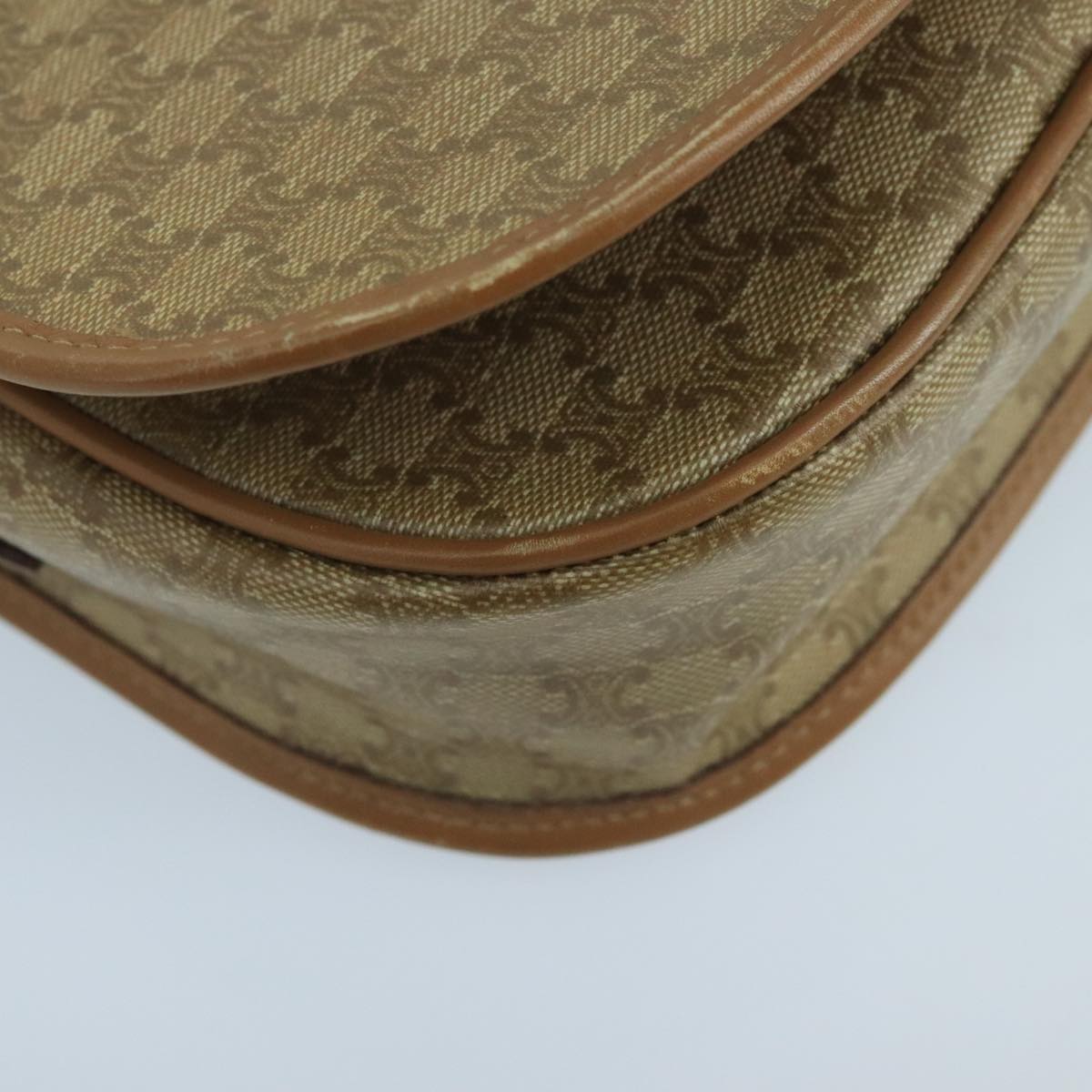 Céline Triomphe Beige Canvas Shoulder Bag (Pre-Owned)