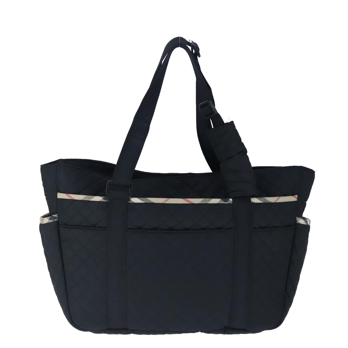 Burberry Nova Check Black Synthetic Tote Bag (Pre-Owned)
