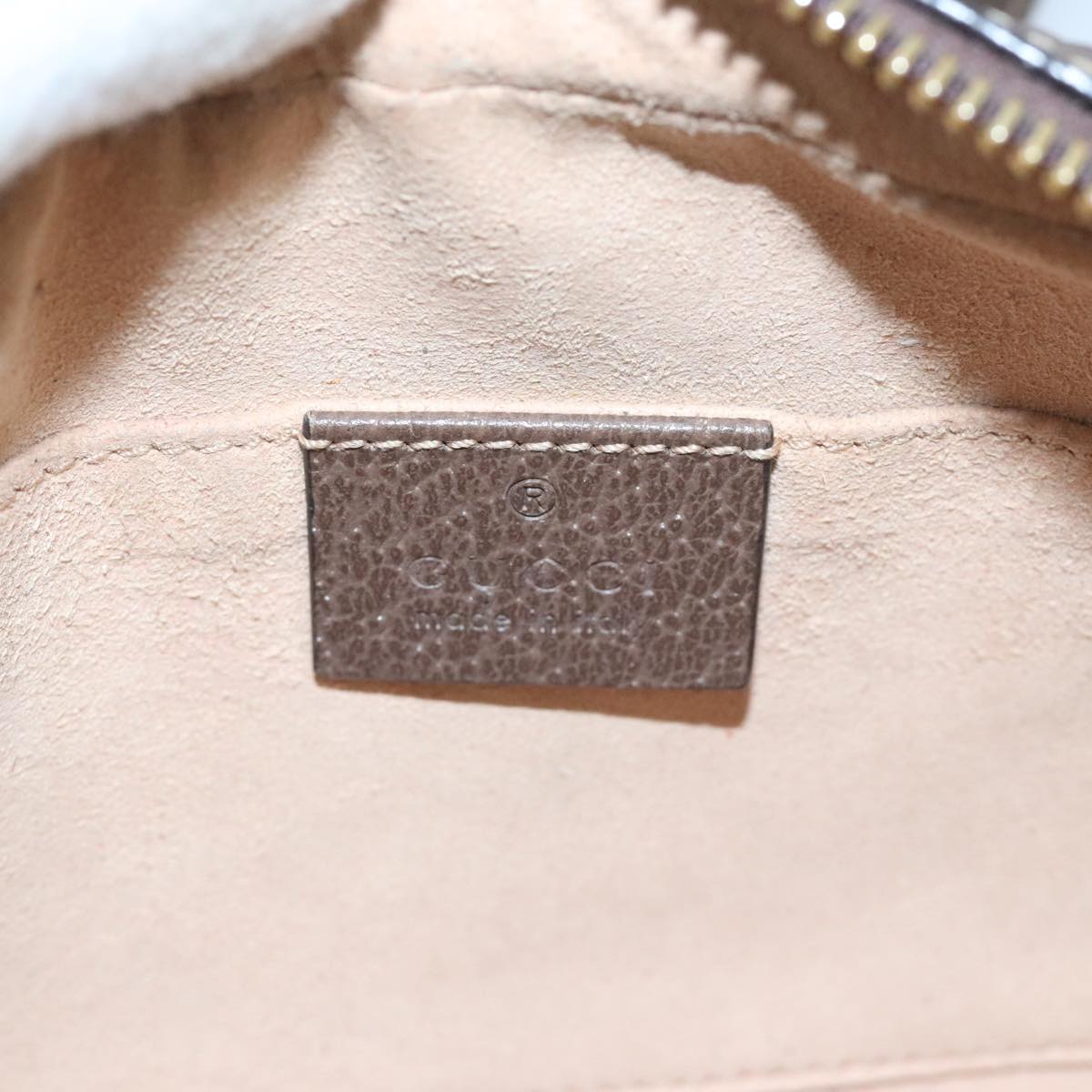 Gucci Ophidia Beige Canvas Shoulder Bag (Pre-Owned)