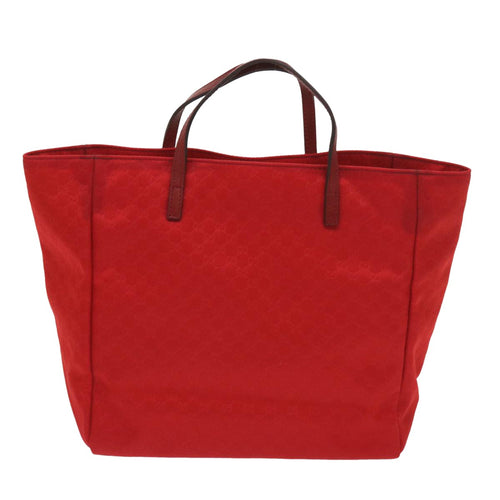 Gucci Gg Canvas Red Synthetic Tote Bag (Pre-Owned)