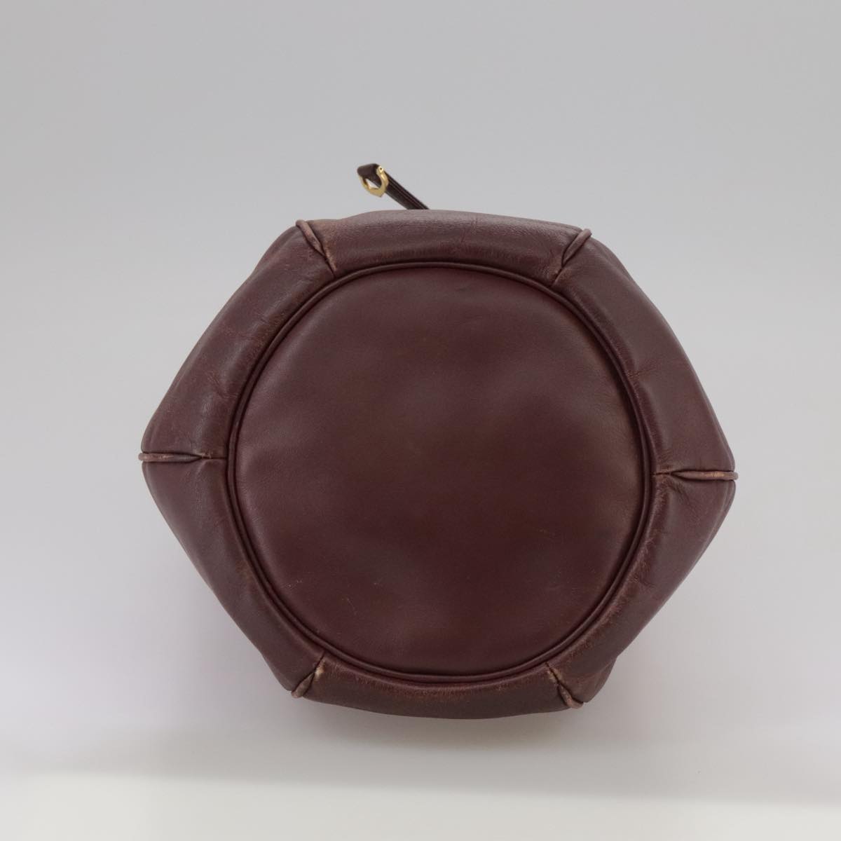 Cartier Must De Cartier Burgundy Leather Shoulder Bag (Pre-Owned)
