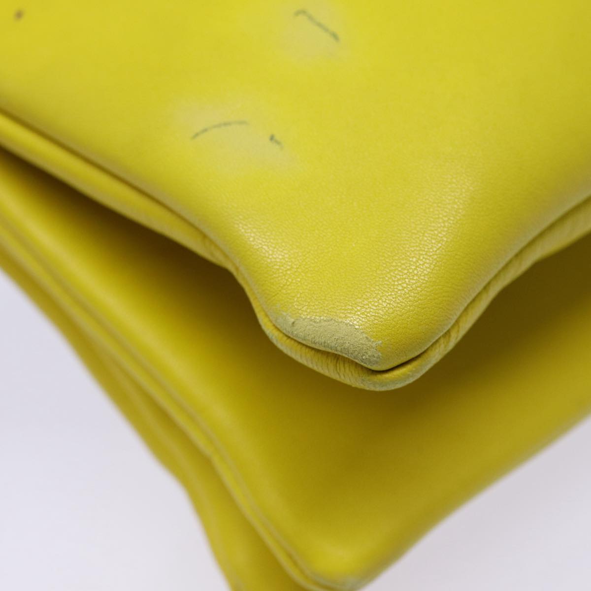 Céline Trio Yellow Leather Shoulder Bag (Pre-Owned)