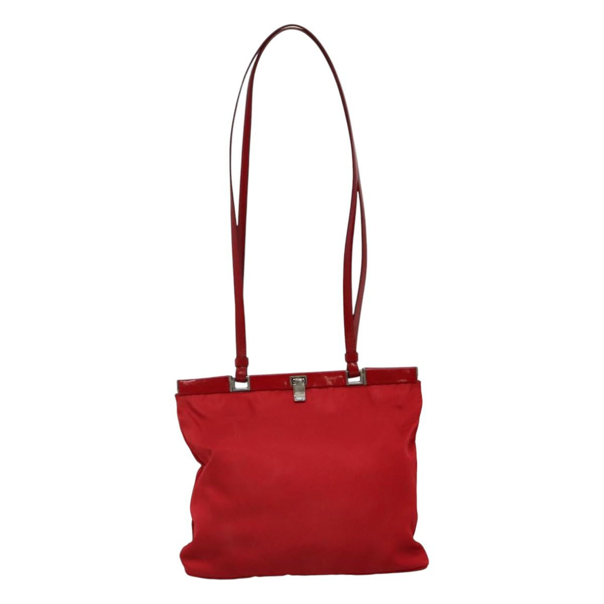 Prada Red Synthetic Shoulder Bag (Pre-Owned)