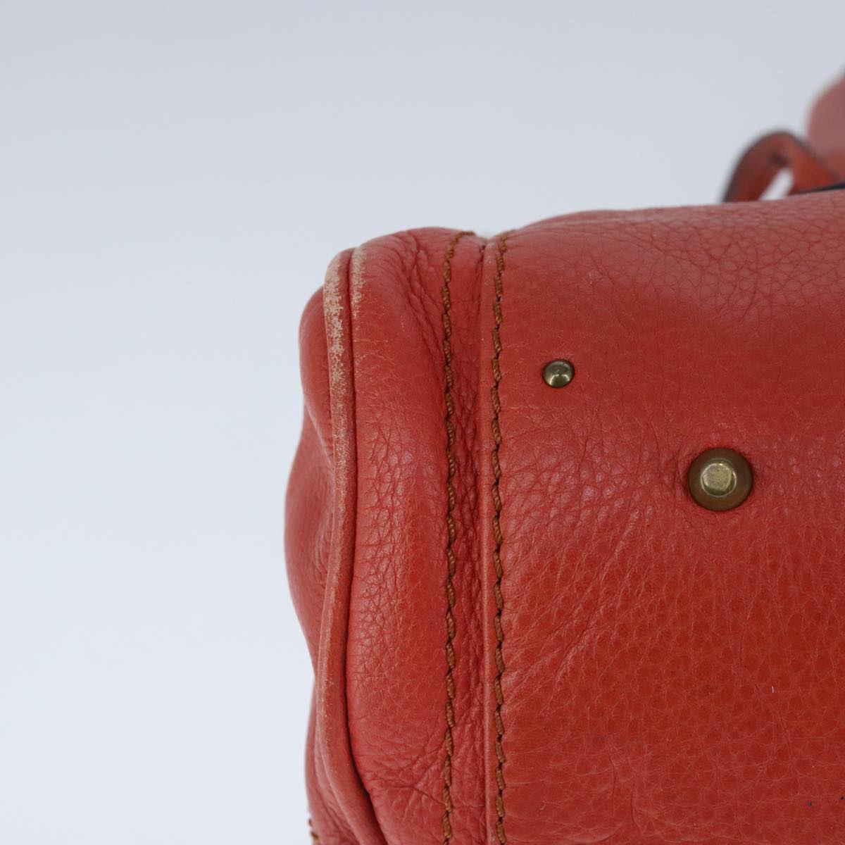 Chloé Paddington Red Leather Handbag (Pre-Owned)