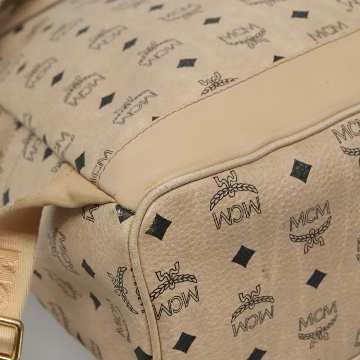 MCM Visetos Beige Canvas Backpack Bag (Pre-Owned)