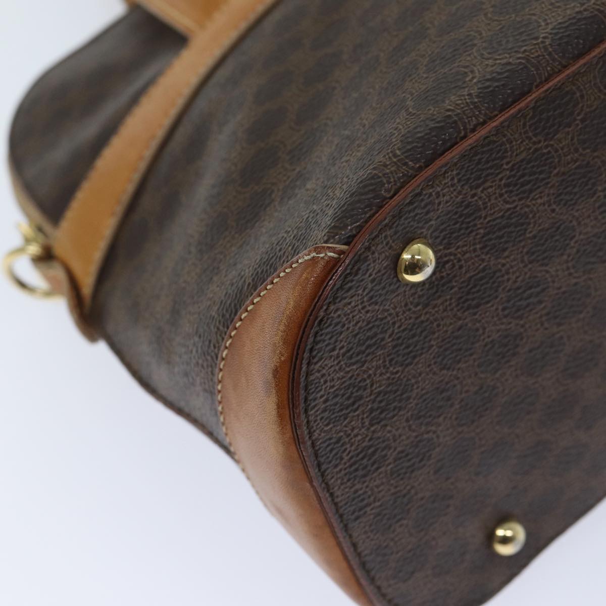 Céline Macadam Brown Canvas Handbag (Pre-Owned)