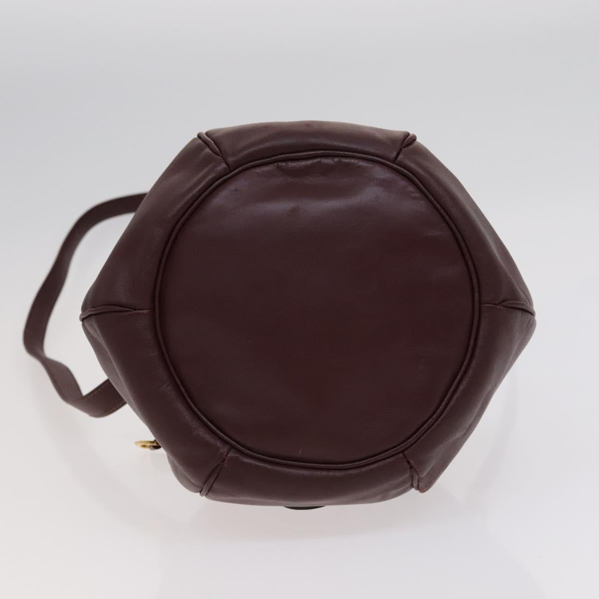 Cartier Must De Cartier Burgundy Leather Shoulder Bag (Pre-Owned)