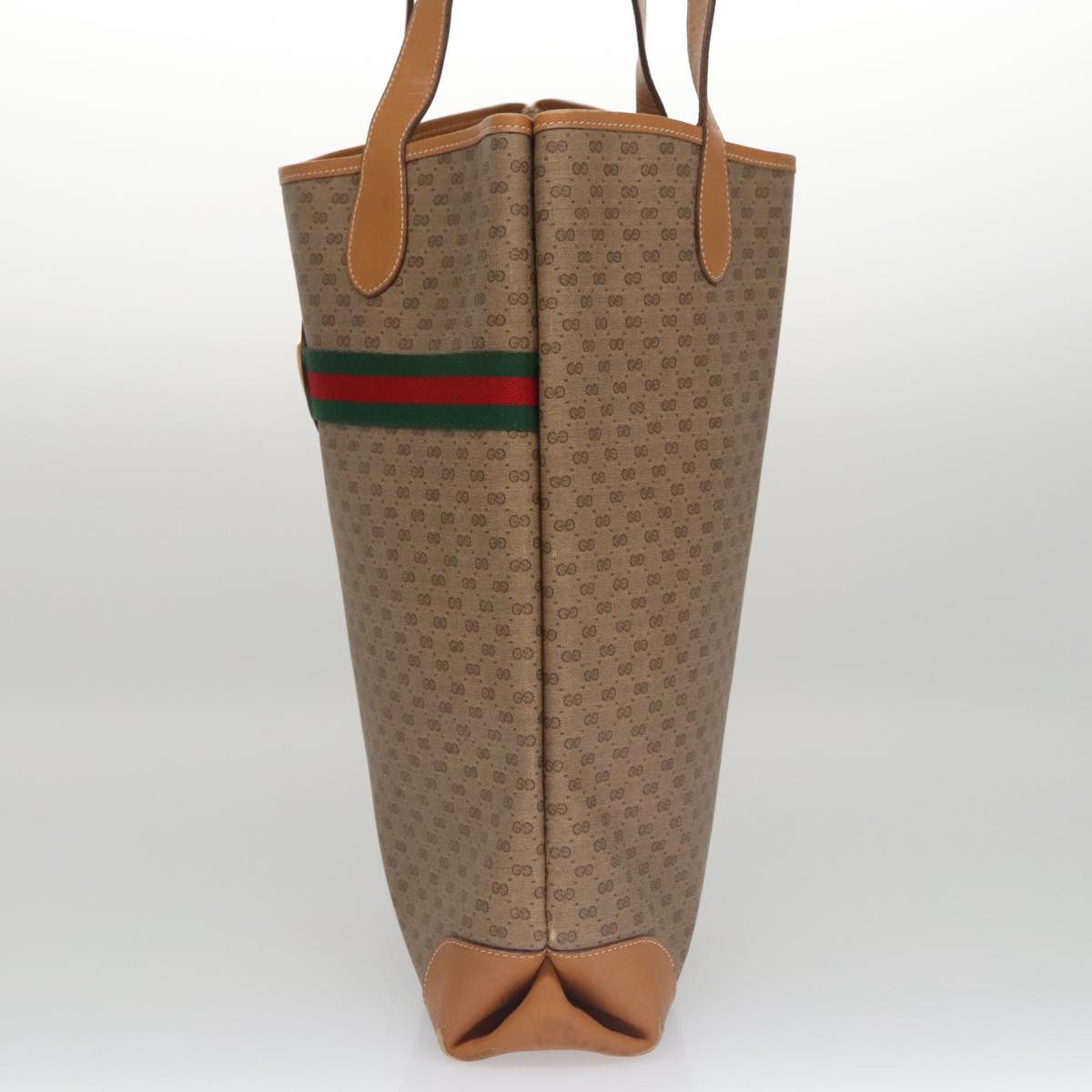 Gucci Sherry Beige Canvas Tote Bag (Pre-Owned)