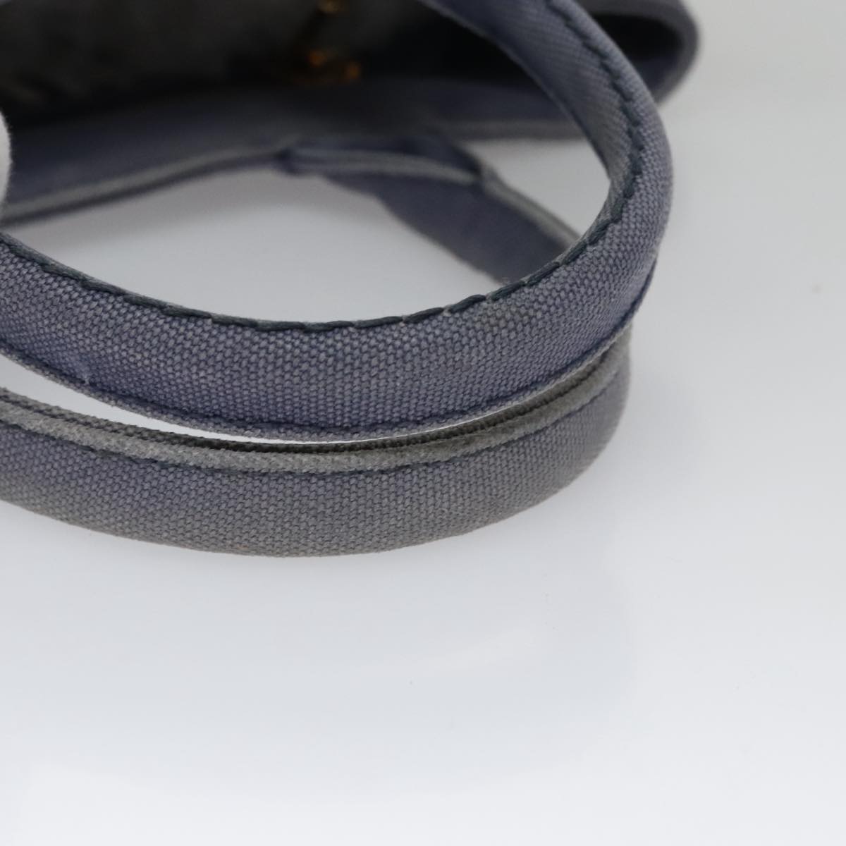Prada Canapa Blue Canvas Handbag (Pre-Owned)