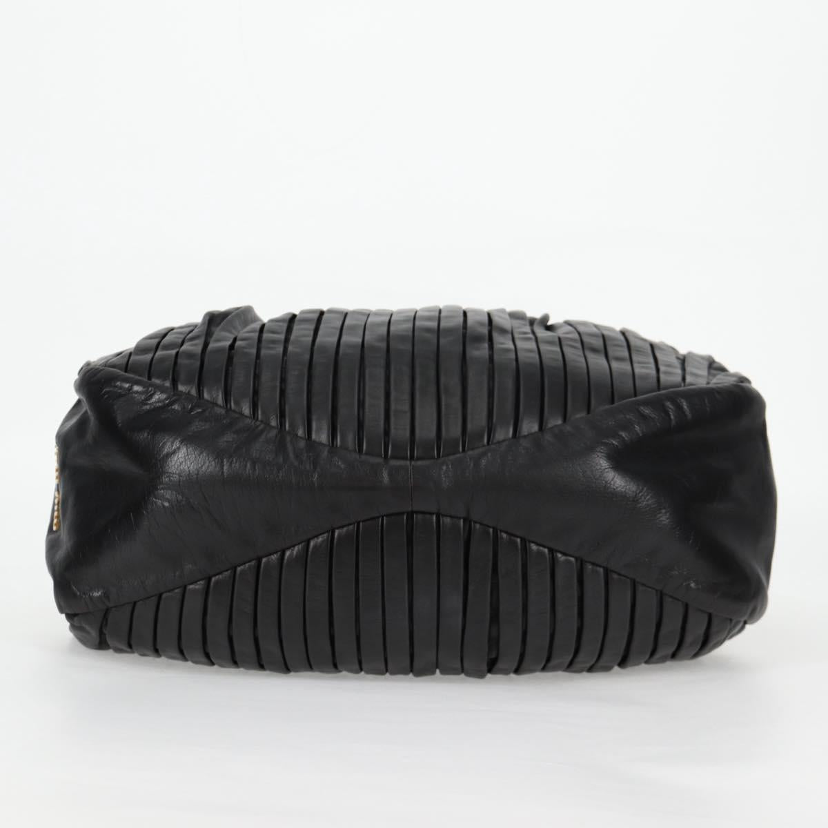 Miu Miu Matelassé Black Leather Handbag (Pre-Owned)