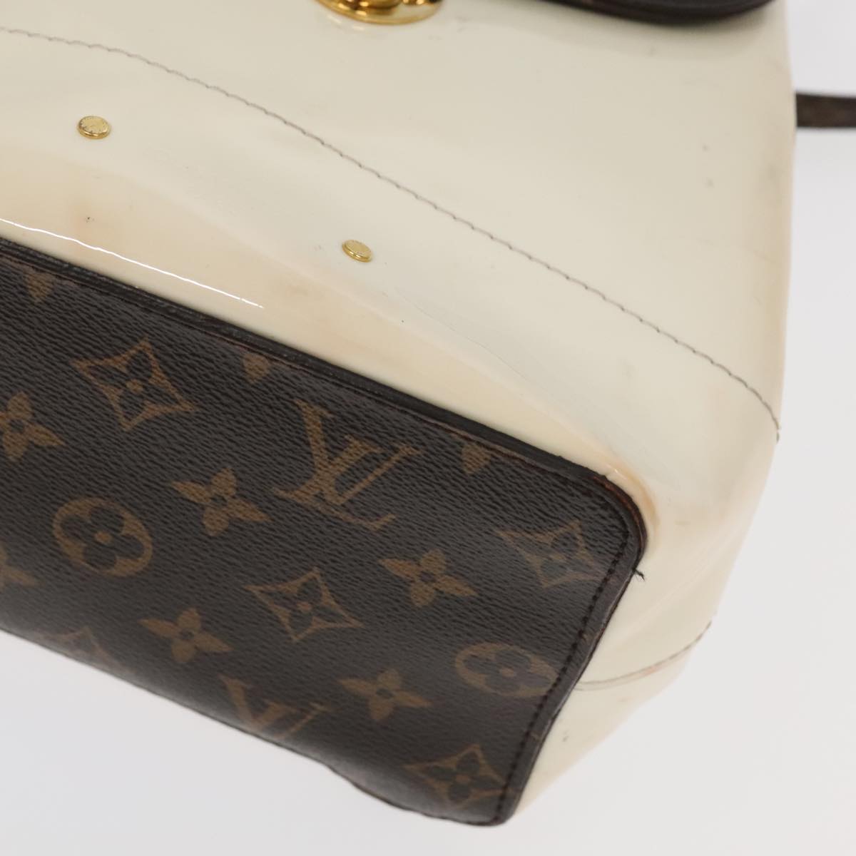 Louis Vuitton Hot Springs White Leather Backpack Bag (Pre-Owned)