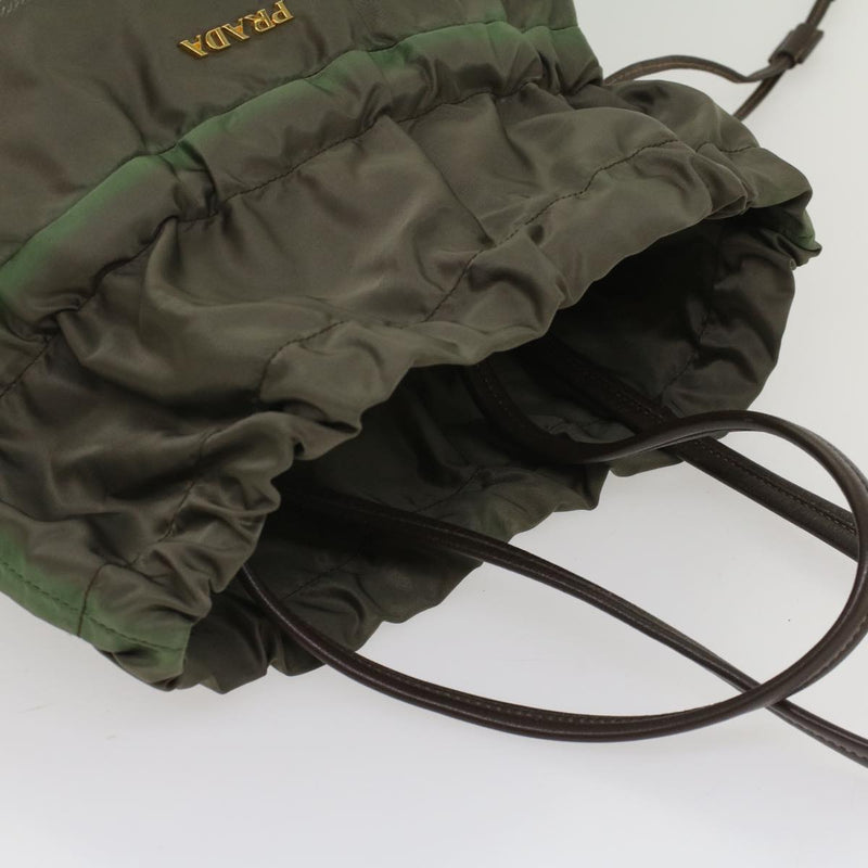 Prada Khaki Synthetic Shoulder Bag (Pre-Owned)