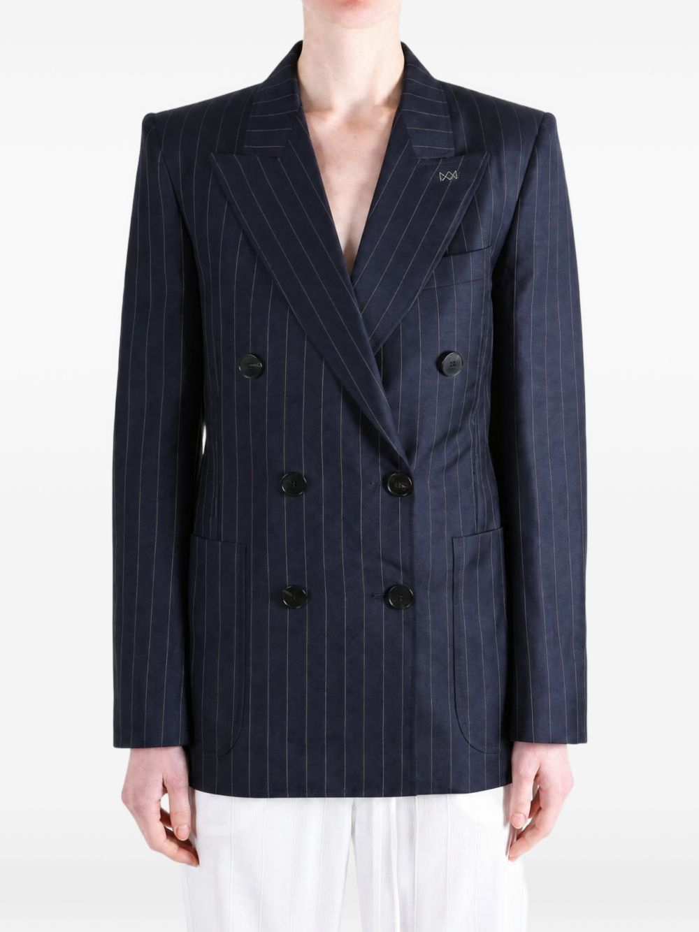 Givenchy Women's Pinstripe Double-Breasted Blazer