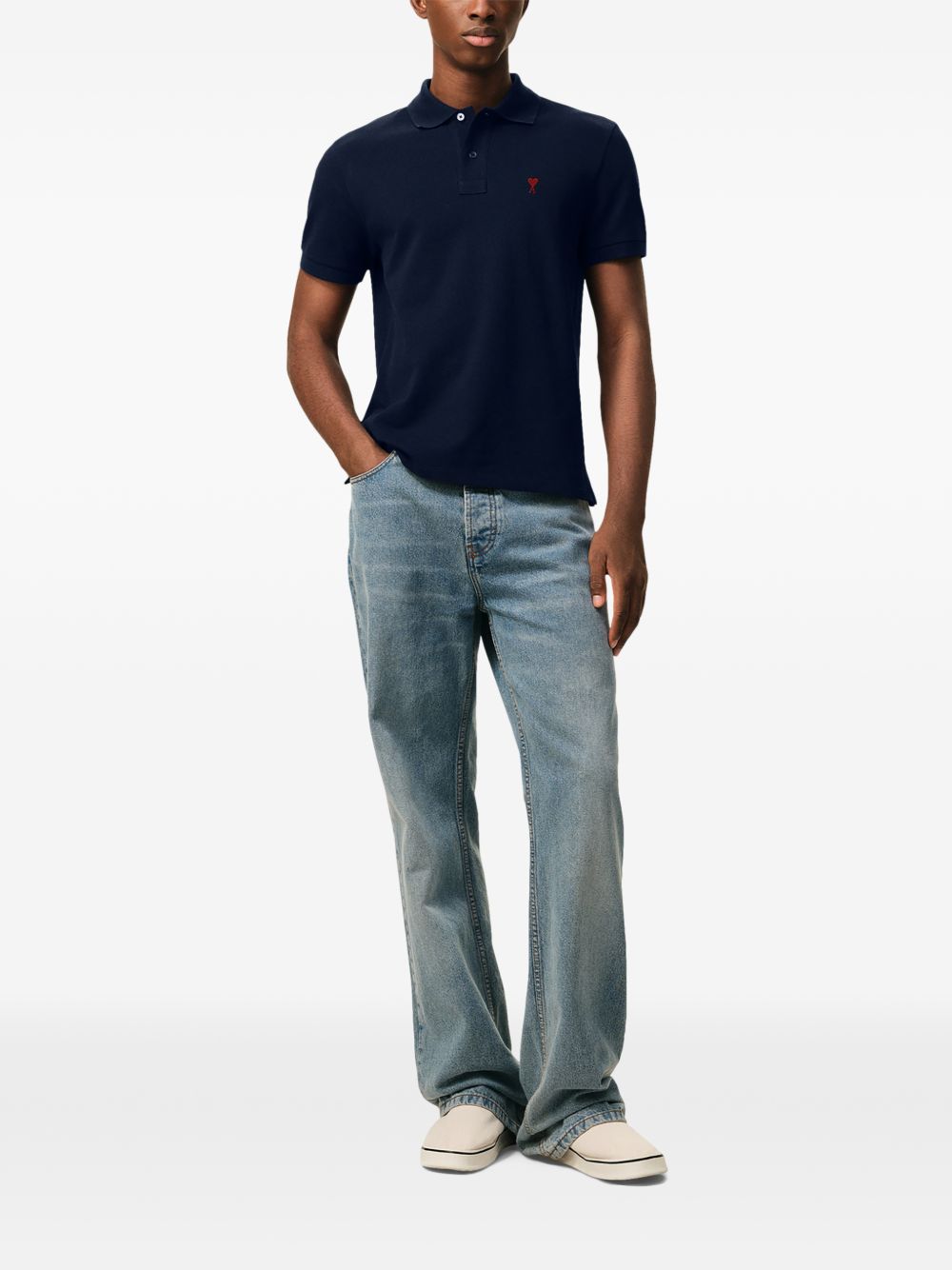 Ami Paris Men's T-Shirts And Polos Navy