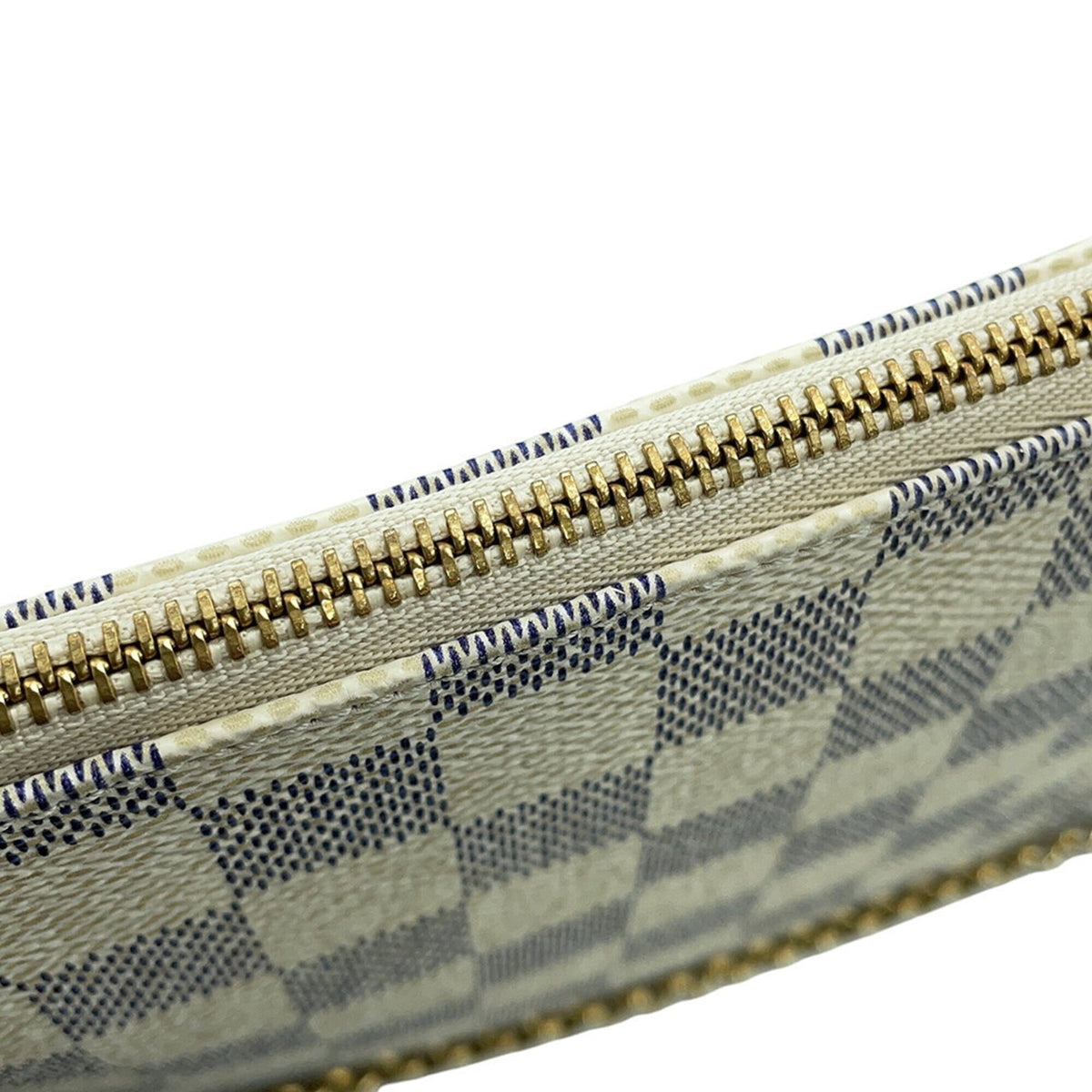 Louis Vuitton Beige Damier Azur Clutch Bag Shoulder Bag (Pre-Owned)