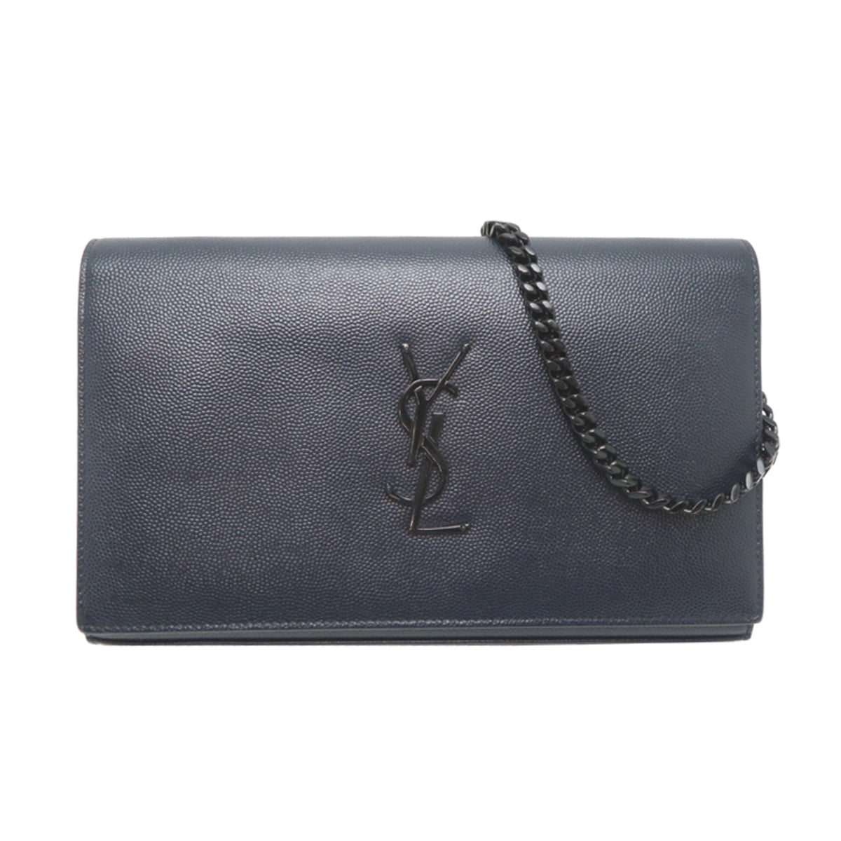 Saint Laurent Navy Leather Shoulder Bag (Pre-Owned)