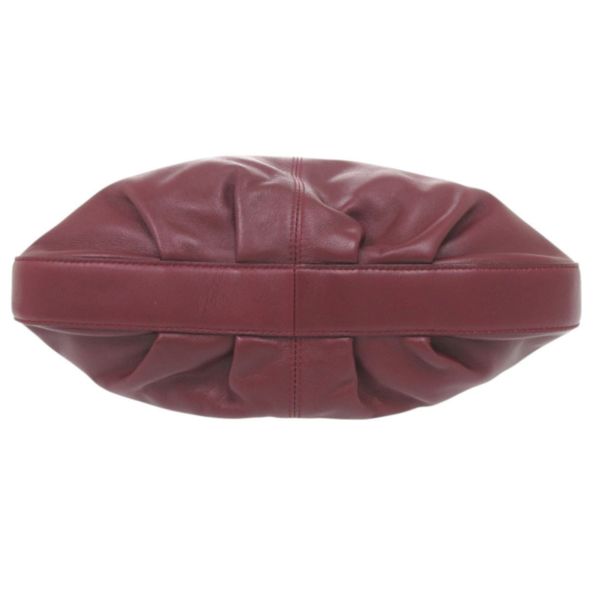 Salvatore Ferragamo Bordeaux Leather Shoulder Bag (Pre-Owned)