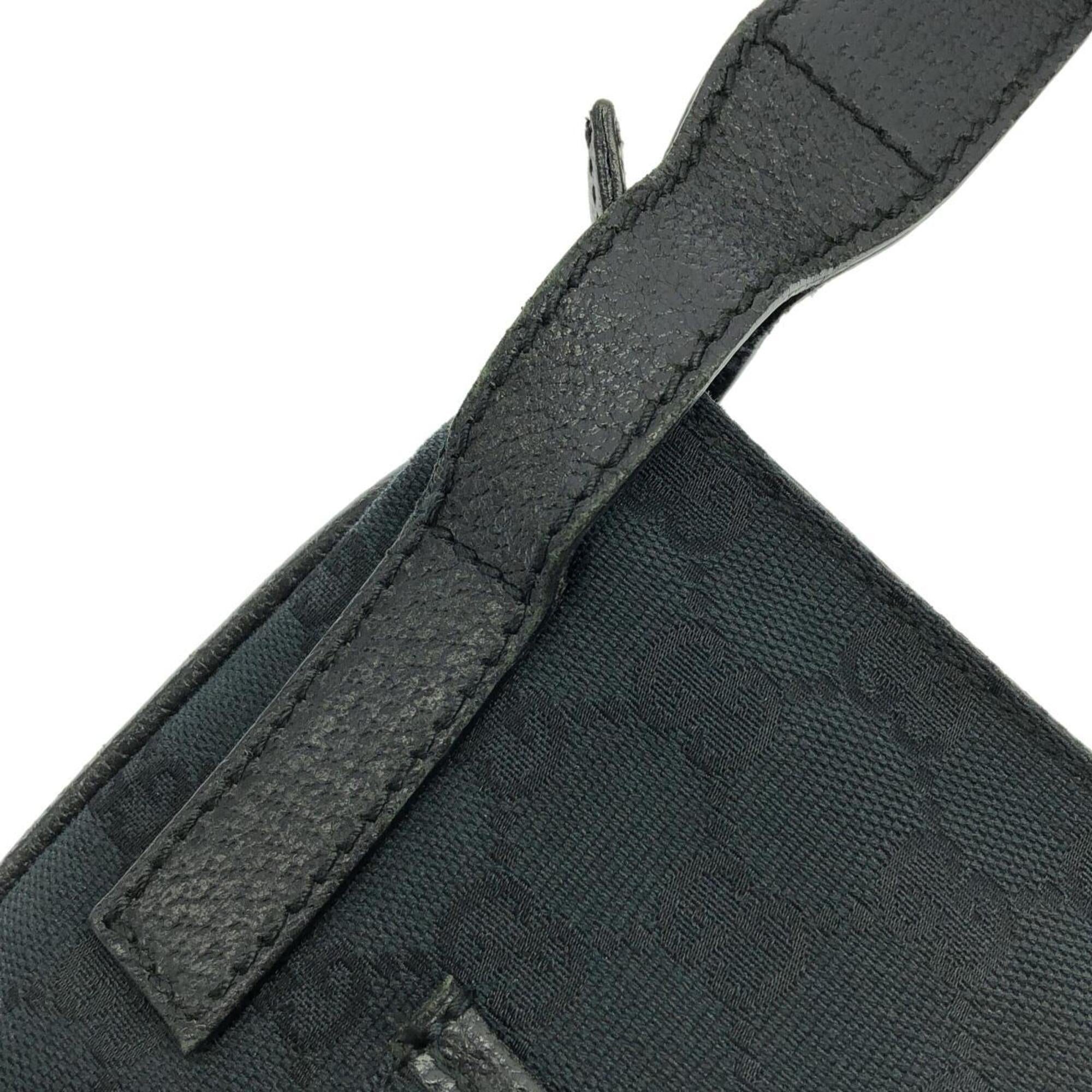 Gucci Black Gg Canvas Shoulder Bag (Pre-Owned)
